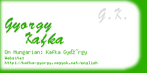 gyorgy kafka business card